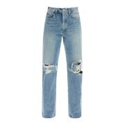 Agolde Vintage High Waist Straight Jeans Blue, Dam