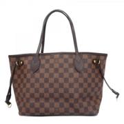 Louis Vuitton Vintage Pre-owned Tyg axelremsvskor Brown, Dam