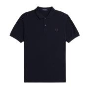 Fred Perry Blått Logo Brun Pikétröja Blue, Herr