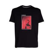 Bikkembergs T-shirt med tryck Black, Herr