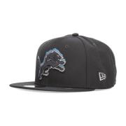 New Era Detroit Lions Draft Graphite Snapback Hat Gray, Unisex