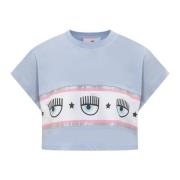 Chiara Ferragni Collection Kortärmad bomullst-shirt med logotyptryck B...