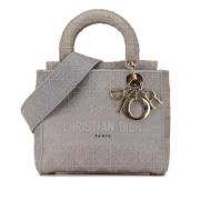 Dior Vintage Pre-owned Canvas handvskor Gray, Dam