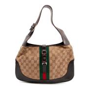 Gucci Vintage Pre-owned Canvas handvskor Brown, Dam