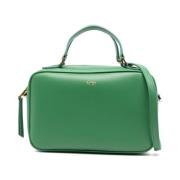 N21 Grön Läder Crossbody Väska med Dragkedja Green, Dam