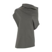 Fabiana Filippi Asymmetrisk Tratt Hals Sweaters Gray, Dam