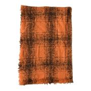 Faliero Sarti Lyxigt Ull Cashmere Blandning Halsduk Orange, Dam