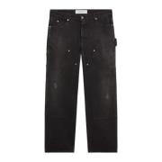 Golden Goose Svarta studded byxor med stjärndetalj Black, Herr