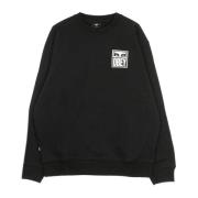 Obey Premium Crew Neck Herr Sweatshirt i Svart Black, Herr