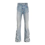 Amiri Måla Splatter Flare Jeans 'Clay Indigo' Blue, Herr