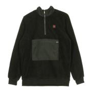 Dolly Noire Svart Fleece Half Zip Sweatshirt Black, Herr