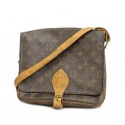 Louis Vuitton Vintage Pre-owned Tyg axelremsvskor Brown, Dam