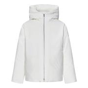 Jil Sander Vit Dunjacka med Huva White, Herr