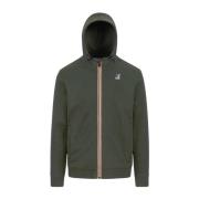 K-Way Grön Sportig Hoodie med Dragkedjefickor Green, Herr