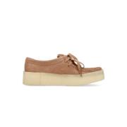 Clarks Varm Beige Wallabee Cup Mockasin Sko Beige, Dam