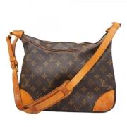 Louis Vuitton Vintage Pre-owned Tyg axelremsvskor Brown, Dam