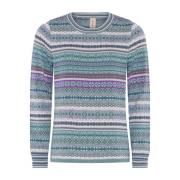 Skovhuus Randig Jacquard Pullover Arktisk Blus Multicolor, Dam