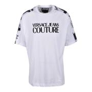 Versace Jeans Couture Bomull T-shirt med Stiligt Design White, Herr