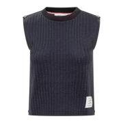 Thom Browne Elegant Jacquard Shell Top Blue, Dam