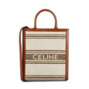 Celine Front Logo Toteväska Beige, Dam