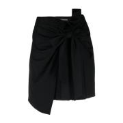 Alberta Ferretti Svart Asymmetrisk Omlottkjol Black, Dam