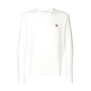 Maison Kitsuné Stiligt Sweatshirt för en Modern Look White, Dam