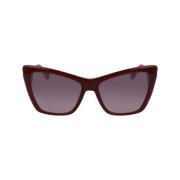 Longchamp Röda Acetat Solglasögon Gradient UV Filter Red, Dam