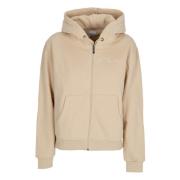 Karl Kani Essential Zip Hoodie med sidofickor Beige, Dam