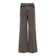 Freebird Vida ben denim jeans med strass Gray, Dam