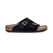 Birkenstock Zurich Mocka Läder Sandaler Black, Herr