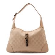 Gucci Vintage Pre-owned Canvas axelremsvskor Beige, Dam