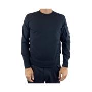 C.p. Company Svart Rund Hals Jersey Blue, Herr