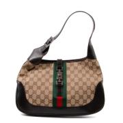 Gucci Vintage Pre-owned Canvas axelremsvskor Brown, Dam