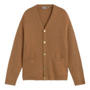 Carhartt Wip Borstad Stickad Kofta med Metallknappar Beige, Herr