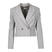 Marella Elegant Blazer med Polyesterblandning Gray, Dam