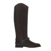 Brunello Cucinelli Brun Läder Ankelboots med Monili Brown, Dam