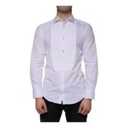 Dolce & Gabbana Vit Bomull Poplin Formell Skjorta White, Herr