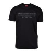 Diesel Bomull Casual T-shirt Black, Herr