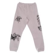 Obey Lila Fleece Sweatpants med Broderier Purple, Herr