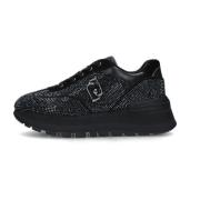 Liu Jo Strass Sneakers med Mocka Insatser Black, Dam