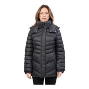 Gerry Weber Quiltad huva kappa svart Black, Dam