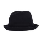 Kangol Svart ull Fedora hatt Black, Herr