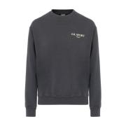 Sporty & Rich Wimbledon Crewneck Stilren Sweatshirt Black, Dam