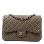 Chanel Vintage Pre-owned Tyg axelremsvskor Gray, Dam