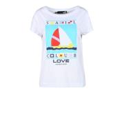 Love Moschino Bomull T-shirt med Stiligt Design White, Dam