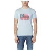 U.s. Polo Assn. Bomull Herr T-shirt Vår/Sommar Kollektion Blue, Herr