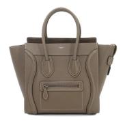 Celine Vintage Pre-owned Laeder handvskor Beige, Dam