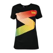 Love Moschino Svart Bomull T-shirt för Kvinnor Black, Dam