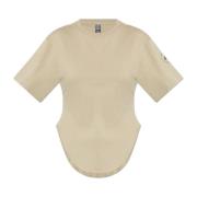 Adidas by Stella McCartney T-shirt med logotyp Beige, Dam