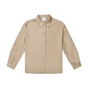 Munthe Silkesklassisk Skjorta Lalalu Top Sand Beige, Dam